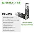 thumbnail image 2 of EEMB 20Pack ER14505 AA 3.6V Lithium Batteries Li-SOCL₂ Non-Rechargeable Battery SB-AA11 LS14500 TL-5903 SL-360 14500 ER14500 for Door Gate Sensor Water Electricity Gas Meter PLC Battery, 2 of 5