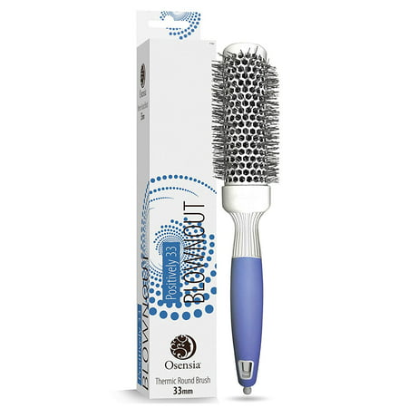 Professional Round Brush for Blow Drying – Small Ceramic Ion Thermal Barrel Brush for Sleek, Precise Heat Styling and Salon Blowout – Lightweight, Antistatic Bristle Hair Brush by Osensia (1.3 (Best Thermal Round Brush)