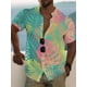 thumbnail image 2 of Camisa hawaiana de verano con diseño de árbol de coco, camisa unisex con cuello vuelto de palmera, ropa de calle para exteriores, estilo Harajuku, de manga corta, con botones para hombre, 2 of 5