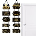 thumbnail image 6 of Tnobhg 1 Pair 2024 New Year Banners with Lanyard Exquisite Pattern Shiny Rich Color Hanging Banner Couplet Door Curtain Signs, 6 of 7