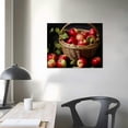 thumbnail image 3 of COMIO  Retro Fruit Wall Art Still Life Oil Paintings Apple Grapes Canvas Wall Decor Vintage Farmhouse Rustic Pictures for Kitchen Dinning Room Framed Prints, 3 of 4
