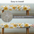 thumbnail image 5 of Whosucclay Daisy Leaf Print Dining Room Bench Covers Stretch Bench Slipcover, Removable Bench Protectors Rectangular Chair Slipcover for Living Room, Bedroom, Kitchen, 5 of 7
