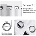thumbnail image 3 of Nanqianyi Ombre Blackout Curtains,2 Panels Set,Grommet Top,Room Darking Thermal Insulated Window Drapes,52x84 inch,Grey Damask, 3 of 8