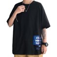 thumbnail image 1 of Camiseta holgada para hombre con estampado de letras, camiseta suave y transpirable con cuello redondo a la moda, camisetas de verano para hombre para uso diario, 1 of 8