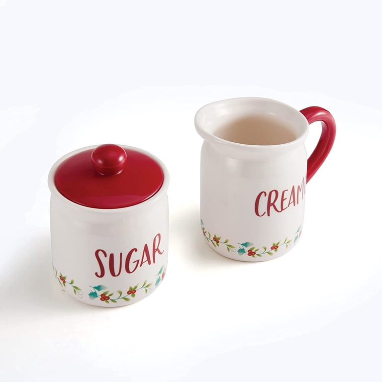 Pfaltzgraff Winterberry Red Sugar and Creamer Set photo 4