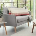 thumbnail image 3 of Ox Bay 14" x 36" Red/ White Color Block Organic Cotton Pillow Cover, 3 of 9