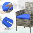 thumbnail image 4 of EastVita 3 Piece Patio Set PE Rattan Patio Conversation Set with 2 Chairs and 1 Coffee Table Outdoor Patio Furniture Set for Patio Front Porch Balcony Bistro - Grey, 4 of 8