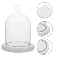 thumbnail image 4 of TUIBELYN VOSAREA Glass Cloche Bell Jar with Wood Base for Plants and Decor, 4 of 6