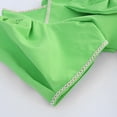 thumbnail image 5 of Afuyipoi Summer Dress for Girls（For 5-16）, Round Neck With Bow Puff Sleeves Solid Color Knee-Length Dress For Girls Green 7-8 Years, 5 of 5