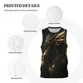 thumbnail image 3 of Honeii Black And Gold Fire Dragon print basktball shirt for men and women, Unisex basketball jersey for Theme party-Small, 3 of 6