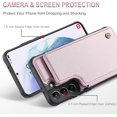 thumbnail image 3 of For Samsung Galaxy S21 Plus Case with Card Holder, for Samsung S21 Plus Wallet Case for Women Men with RFID Blocking, Durable Kickstand Shockproof Case for Galaxy S21 Plus 5G,Red, 3 of 6