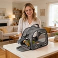 thumbnail image 5 of Portable Bird Travel Backpack Small Pets Ventilated Polyester Metal Outdoor Adventure Cage Foldable Storage Leak Proof Base Visible Mesh, 5 of 5
