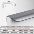 thumbnail image 1 of Hidden Minimalist Cabinet Handles for Kitchen Wardrobe | No Drilling Black Edge Pulls | Custom Length 80mm-1200mm Modern Design, 1 of 5