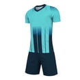 thumbnail image 5 of Nilvkv Boys Sweatsuit, Boys Summer Outfits, Fast Dry Breathable Short Sleeve Jersey and Pocketed Shorts Set Training Blue 8-10 Years, 5 of 8