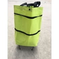 thumbnail image 6 of DISEN Shopping Trolley Bag Portable multi-function Oxford Folable Tote bag Shopping Cart Reusable Grocery Bags with Wheels Rolling Grocery Cart,Green, 6 of 7