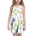thumbnail image 2 of ATOGUTA Girl Dress Casual Summer Spaghetti Straps Easter Romper Dresses with Pockets for Kid Size 3T-10. Multicolor, 2 of 6