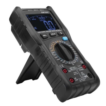 Rupoun DM100C Multimeter High Accuracy Digital Tester for Electrical Maintenance 10A/999.9V AC/DC Voltage Auto-Ranging 1000 Counts (8.27 inches / 21 cm)