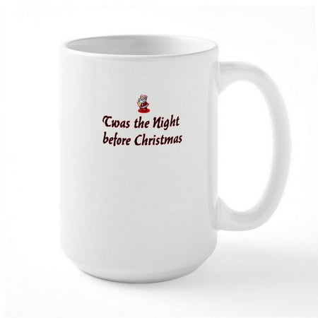 

CafePress - Twas The Night Before Christmas X Mas Santa Large - 15 oz Ceramic Large Mug