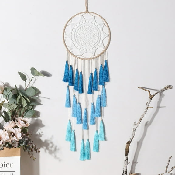 Large Dream Catcher Macrame Boho Wall Hanging Decor Woven Feather Tassels Dreamcatcher Decoration for Teen Girl Room Nursery Bedroom Dorm Chic Gift, 7.87X21.6 inch, Home Decor