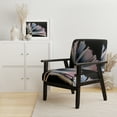 thumbnail image 2 of Designart "Hyperrealistic Gerbera Daisy Blooms IV" Blue Hyperrealistic Upholstered Accent Chair - Traditional Arm Chair For Bedroom, 2 of 7
