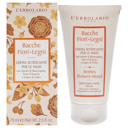 LErbolario Berries Flowers Wood Smoothing Hand Cream 2.5 oz Cream