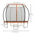 thumbnail image 2 of Soozier Trampoline d'extérieur de 8 pieds avec filet d'enceinte et échelle, 2 of 9
