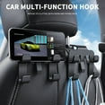 thumbnail image 4 of Kchsji 4-in-1 Car Seat Back Hook Phone Holder Universal Headrest Hanger Organizer for Purse Bag Grocery, ABS Strong Load Auto Interior Accessories, 360° Swivel Mount Detachable, 20lb Capacity, 4 of 9