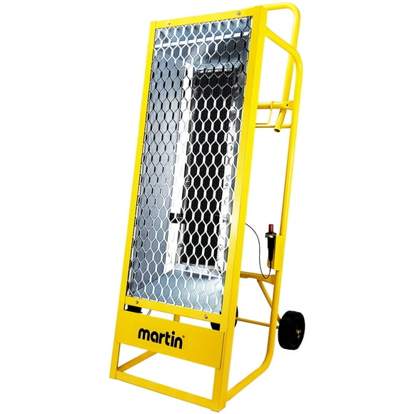 Martin GF35LP Construction Radiant Heater - 35,000 BTU Portable Infrared Panel Heater on Wheels, Propane Gas Powered; for Outdoor Use, Jobsite, Work Site