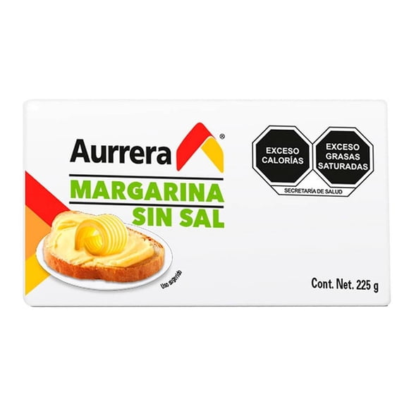 Margarina Aurrera sin sal en barra 225 g