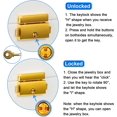 thumbnail image 5 of Joyero de viaje, caja de almacenamiento de joyas, mantenga sus joyas en orden, nunca las pierda ni las dañe para anillos, aretes, collares, pulseras y relojes, regalo perfecto, 5 of 5
