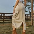 thumbnail image 5 of DailyTrove Women's Cargo Maxi Skirt - Casual Outdoor & Festival Wear, Functional for Hiking & Gatherings, 5 of 6