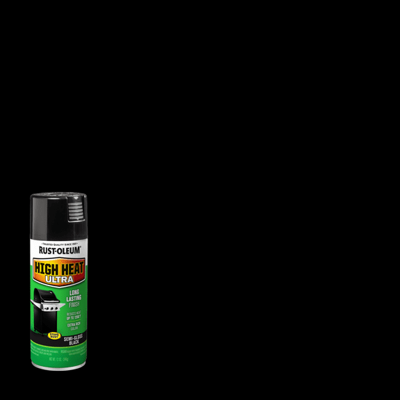 6 Pack, Black, Rust-Oleum Specialty Semi-Gloss Ultra High Heat Spray Paint- 12 oz