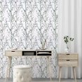 thumbnail image 3 of Caltero Green Tree Branch Wallpaper Floral Peel and Stick Wallpaper Self Adhesive Removable Contact Paper, 17.7" x 118", 3 of 9