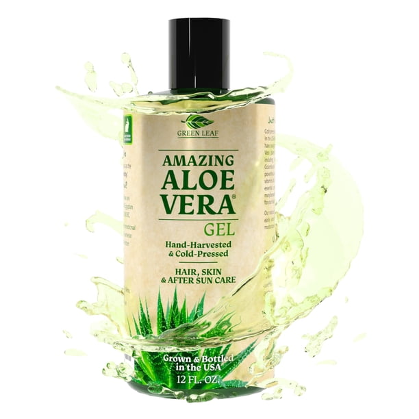Gel de aloe vera Green Leaf Naturals, 355 ml, 100% puro, sin perfume
