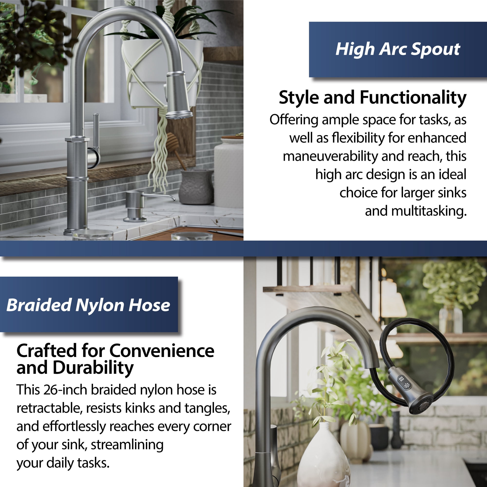 Karran Usa KKF365GG Brampton 1.8 GPM Single Hole Kitchen Faucet - Gunmetal Grey