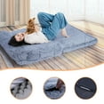 thumbnail image 5 of Foldable Human Dog Bed for Adult, Orthopedic Memory Foam Dog Bed for Humans, Waterproof Human Dog Bed for People, Faux Fur Human Sized Dog Bed,Gray, 5 of 9