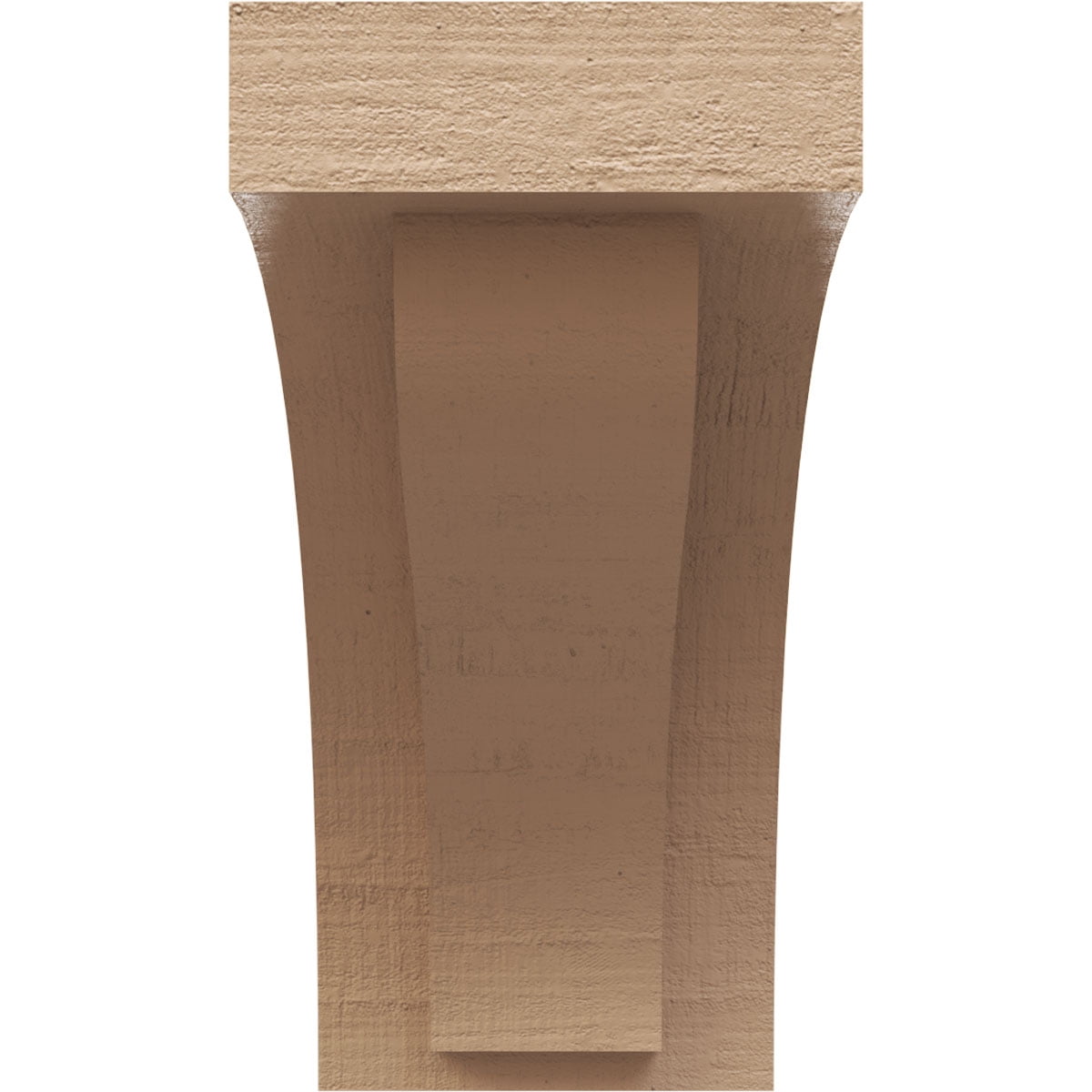 4"W x 8"D x 8"H Classic Helena Rough Cedar Woodgrain TimberThane Corbel, Primed Tan