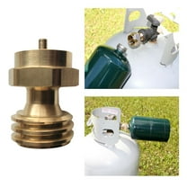 Foqnuq Propane Refill Adapter POL Type for Steel Cylinder, Gold Color, 1lb to 20lb Tank Connector, Durable Brass, No Gas Leaks, Easy to Use