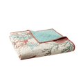 thumbnail image 3 of Pebble Beach Oversized Cotton Quilted Throw Coral 50x70", 3 of 3