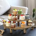 thumbnail image 5 of 3-Layer Wooden Cupcake Rack Layered Cupcake Display Rack, 5 of 5