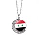 thumbnail image 1 of EZLIFE Nuevo collar con colgante de luna rodeada de bandera siria, joyería con amuleto de moda, 1 of 1