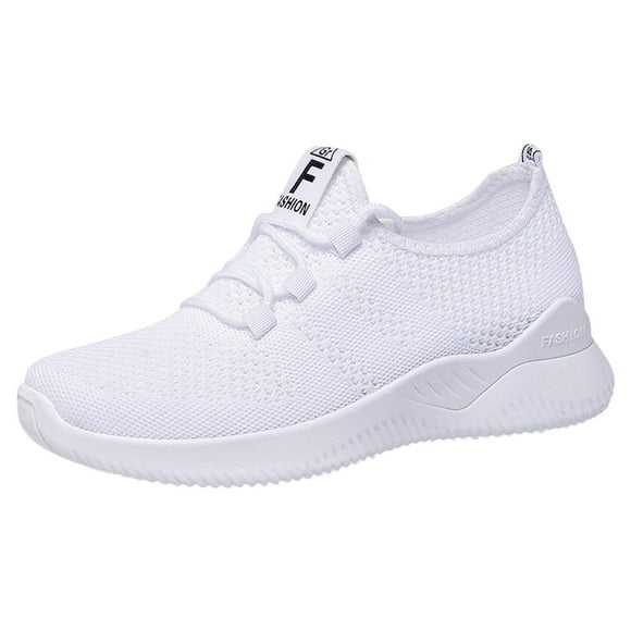 Zapatillas deportivas de malla transpirables para mujer, informales, con cordones, cómodas, deportivas, a la moda para estudiantes