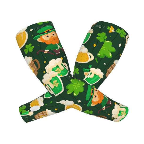 Balery St Patrick's Day10 Mangas Refrescantes para Brazos para Hombre y Mujer – Transpirables y Absorbentes de Humedad para Mujeres, Hombres y Niños