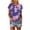 Purple, variant on TKLPEHG Womens Tunic Tops Short Sleeve Crew Neck Tunic Tops Comfy Loose Summer Fashion Tie Dyed Print Graphic Tee Casual Outfits (Yellow,XXL)