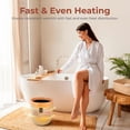 thumbnail image 5 of SereneLife Bucket Warmers with Customized Fragrances for Spa and Bathroom, Timer 20/40/60/90 Minutes, Fits 1 Large Towel, Blanket, Bathrobe, PJs (Natural), 5 of 8