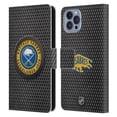 thumbnail image 1 of Head Case Designs Officially Licensed NHL Buffalo Sabres Puck Texture Leather Book Wallet Case Cover Compatible with Apple iPhone 14, 1 of 6