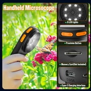 Kids Microscope – Digital Pocket Handheld Microscope with Cameras & Autofocus Mini LED Outdoor Microscope for Kids
