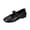Black -AC03, variant on Mary Jane Ballet Flats for Women Square Toe Strap Ballerina Flats Ballet Flats with Studded Strap Black
