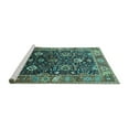 thumbnail image 2 of Ahgly Company Machine Washable Indoor Rectangle Oriental Turquoise Blue Industrial Area Rugs, 5' x 8', 2 of 4
