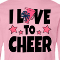 thumbnail image 4 of Inktastic I Love to Cheer with O Being Replaced by Megaphone and Pom Poms Long Sleeve Youth T-Shirt, 4 of 5